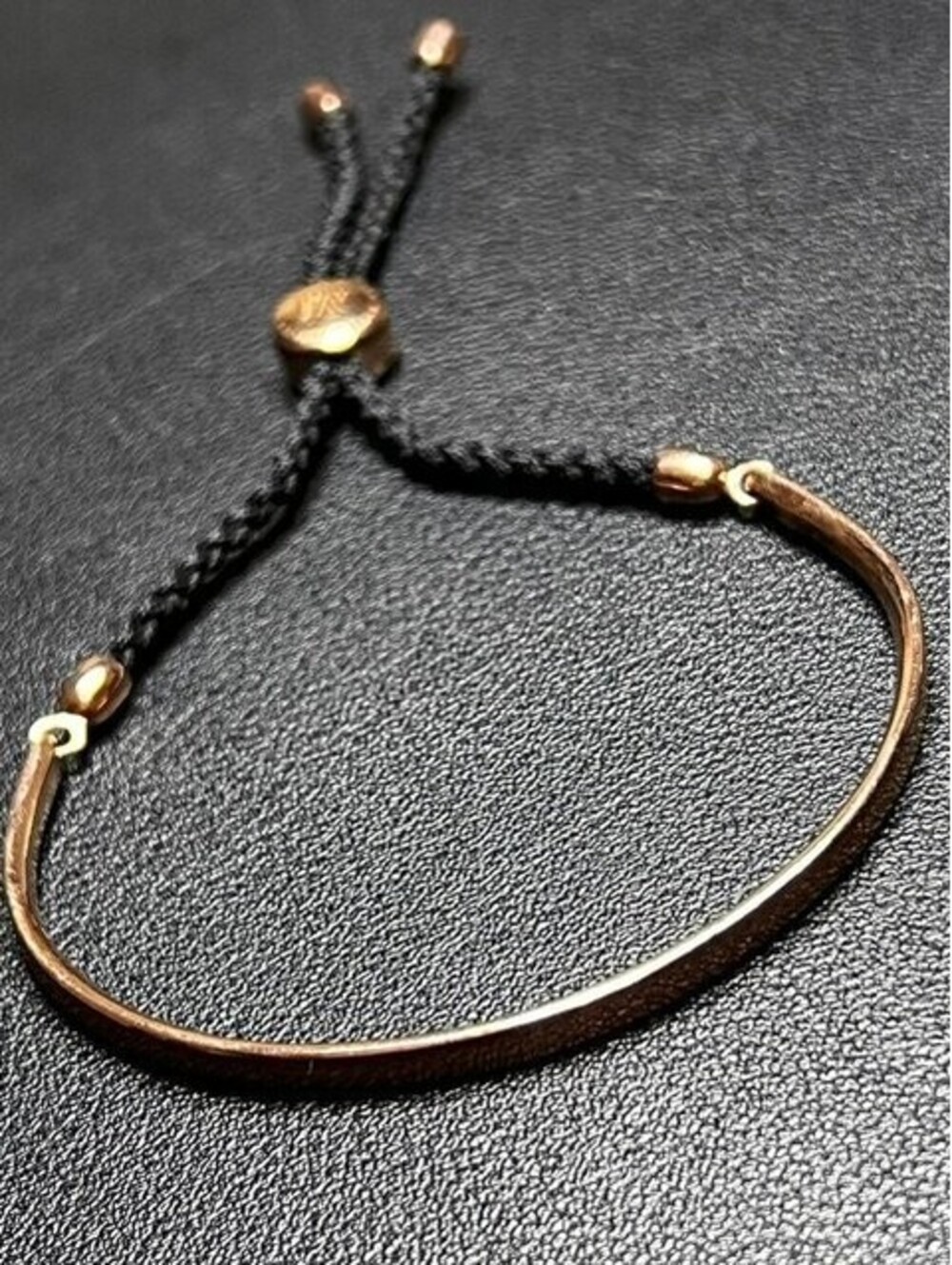 B5984 Monica Vinader Fiji Friendship Bracelet Adjustable Rose Gold tone
